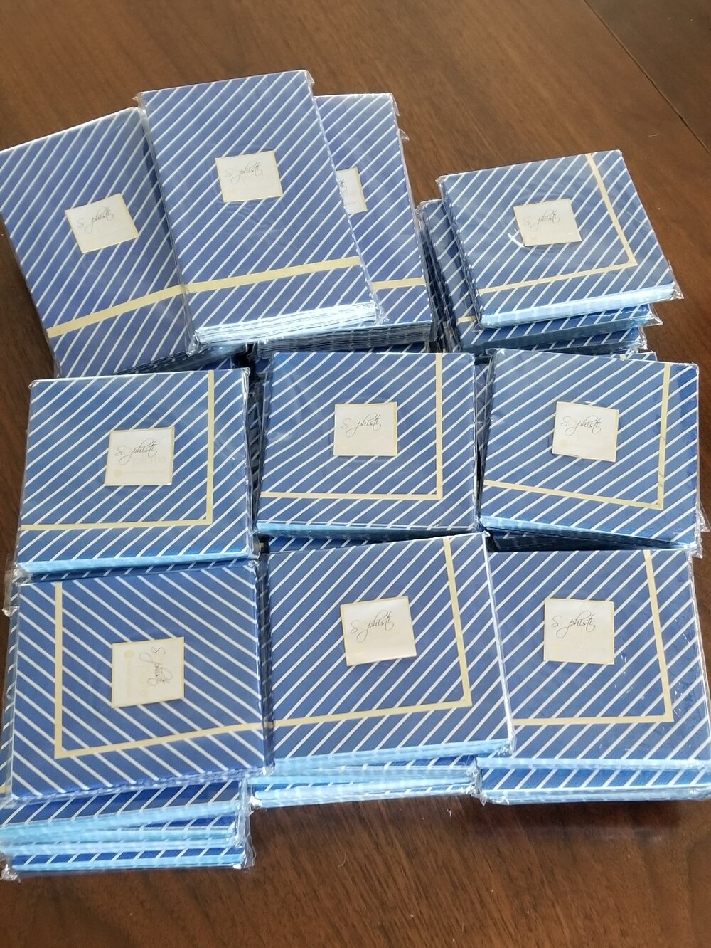 Sophistiplate Napkins Everyday Blue Cocktail and Dinner Sizes